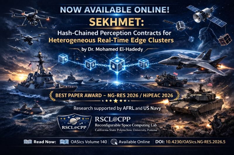 SEKHMET — Best Paper Award NG-RES 2026 / HiPEAC 2026 announcement, supported by AFRL and US Navy